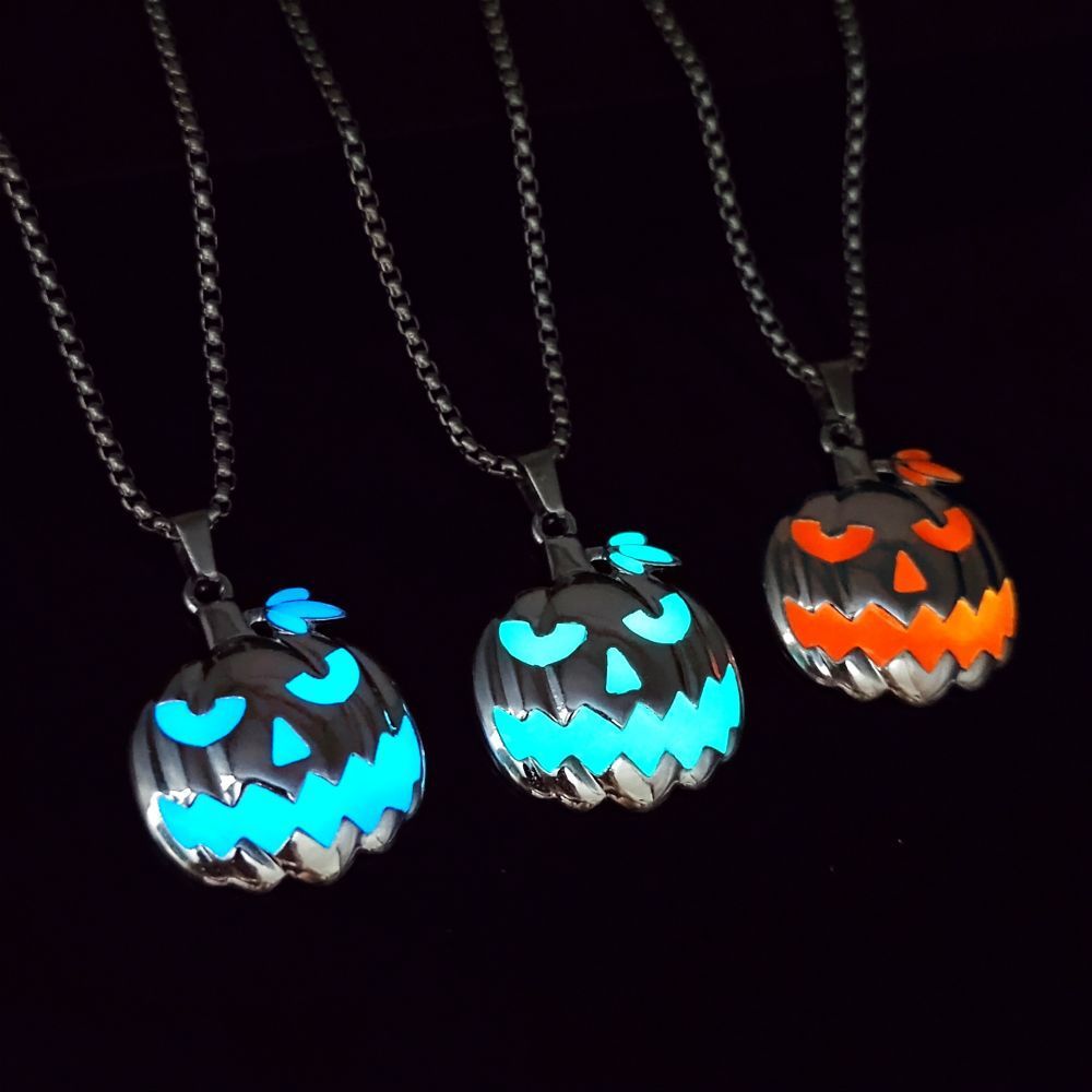 Luminous Pumpkin Pendant Necklace