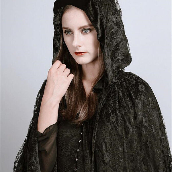 Halloween Lace Net Cape