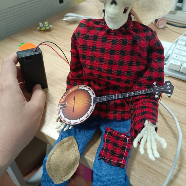 Halloween Banjo Skeleton Decoration