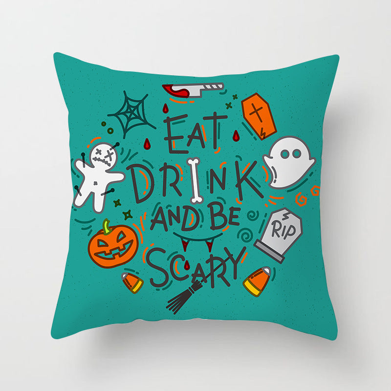 Haunted Halloween Pillow Cover