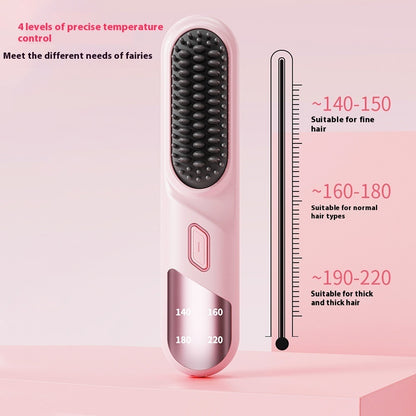 Wet Dry Hair Straightener Cordless Hair Straightener Brush With Fast Heating Negative Ions