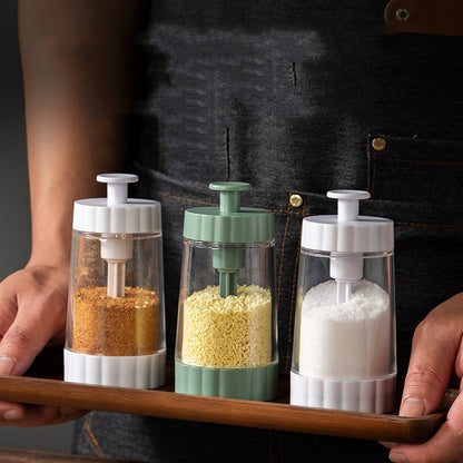 Press Type Quantitative Salt Production Plastic Seasoning Bottle