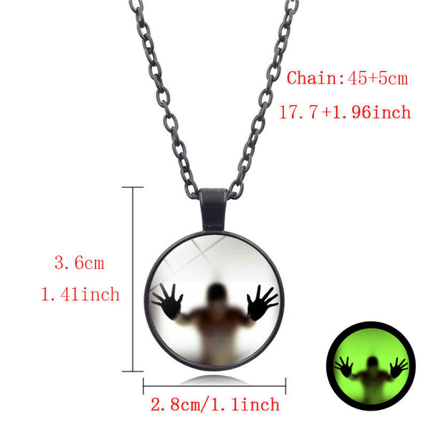 Halloween Round Luminous Necklace