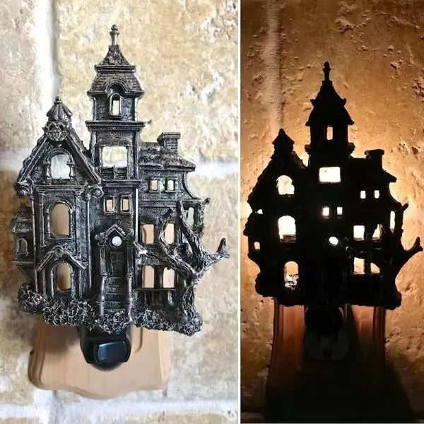 Haunted Mansion Nightlight – Pumpkin & Castle Resin Crafts