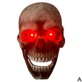 LED Halloween Skull Movable Mouth Latex Mask