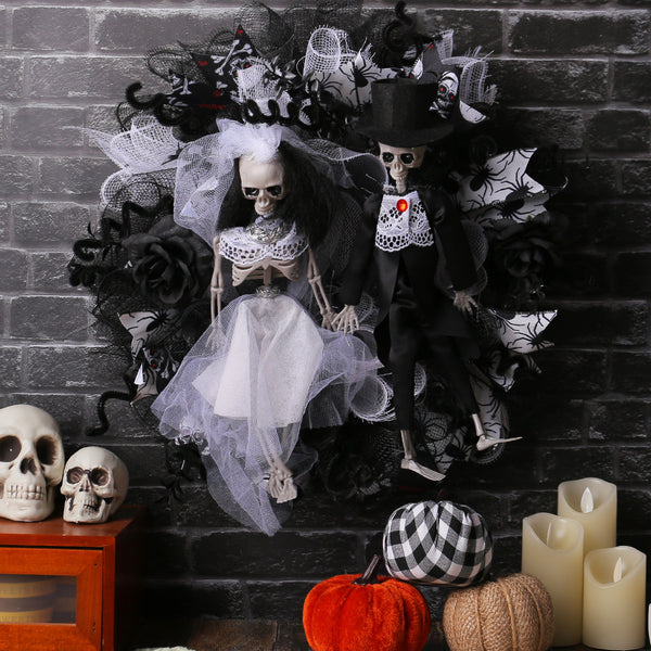 Halloween Skull Bride & Groom Garland