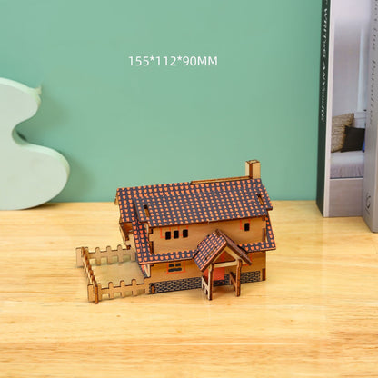 3D Three-dimensional Puzzle Plywood Handmade DIY Assembly Model