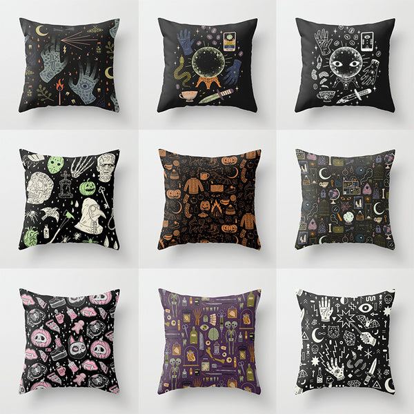 Ghoulishly Fun Halloween Pillow Cover