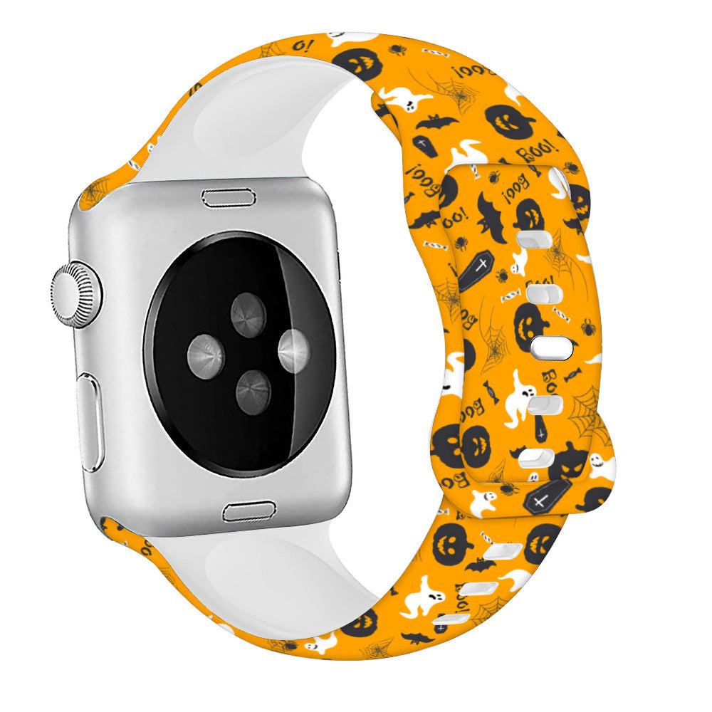 Halloween Printed Silicone Watch Strap