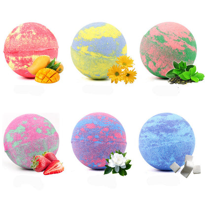 Bath Fizzer Aromatherapy Essential Oil Bubble Bath Ball Salt 6 Piece Set