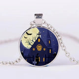 Halloween Pumpkin Ghost Bat Necklace