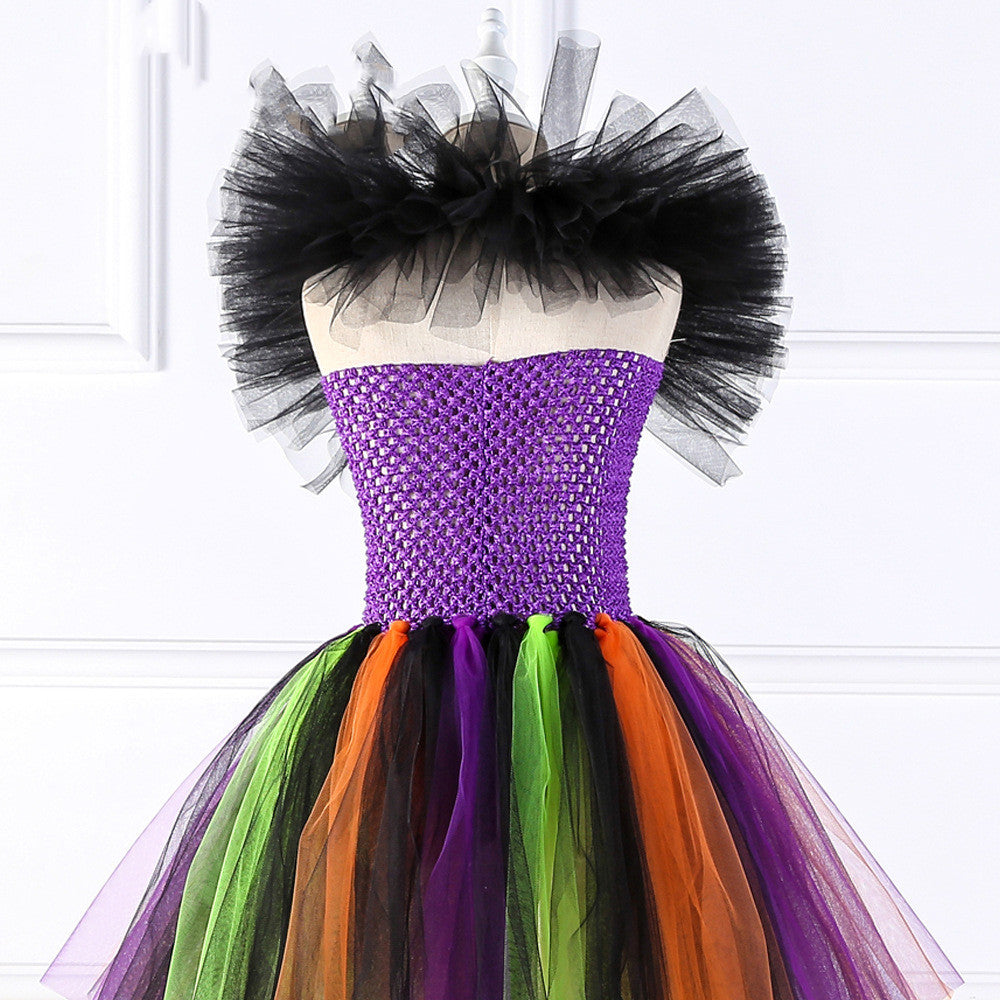 Halloween Colorful Witch Girl's Costume