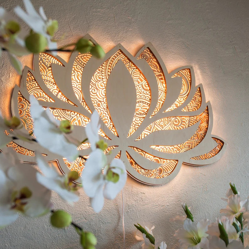 Lotus Flower Wall Light Decoration