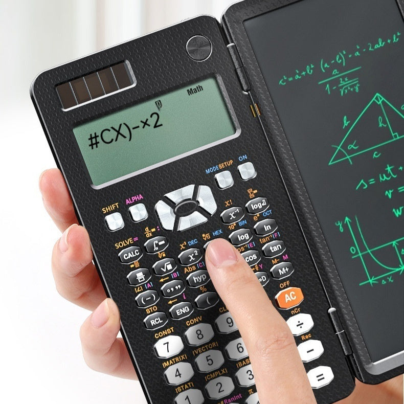 2 In 1 Foldable Scientific Calculator with Handwriting Tablet and Learning Function