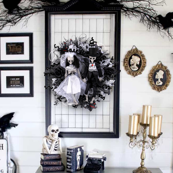 Halloween Skull Bride & Groom Garland