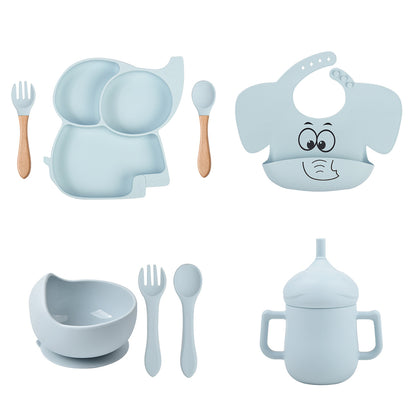 Children's Elephant Silicone Tableware Set