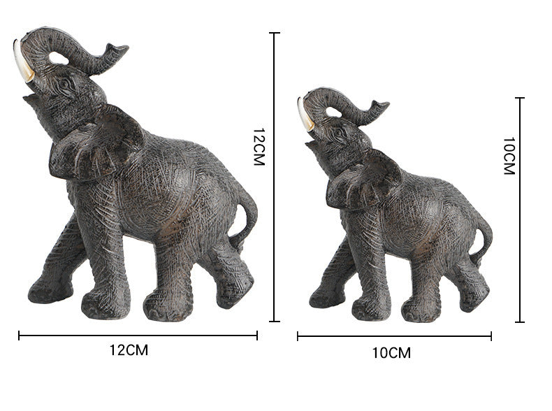 Creative Animal Elephant Sculpture Resin Crafts Ornaments