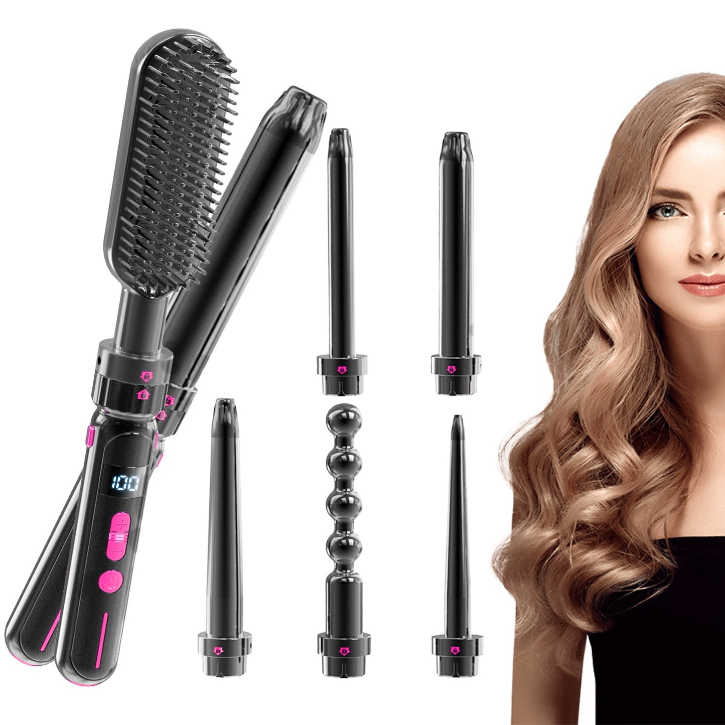 Multi-functional Hair Curling Iron Straightener