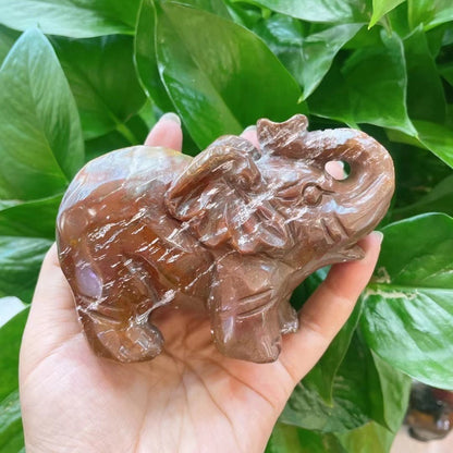 Natural Crystal Ocean Jasper Elephant