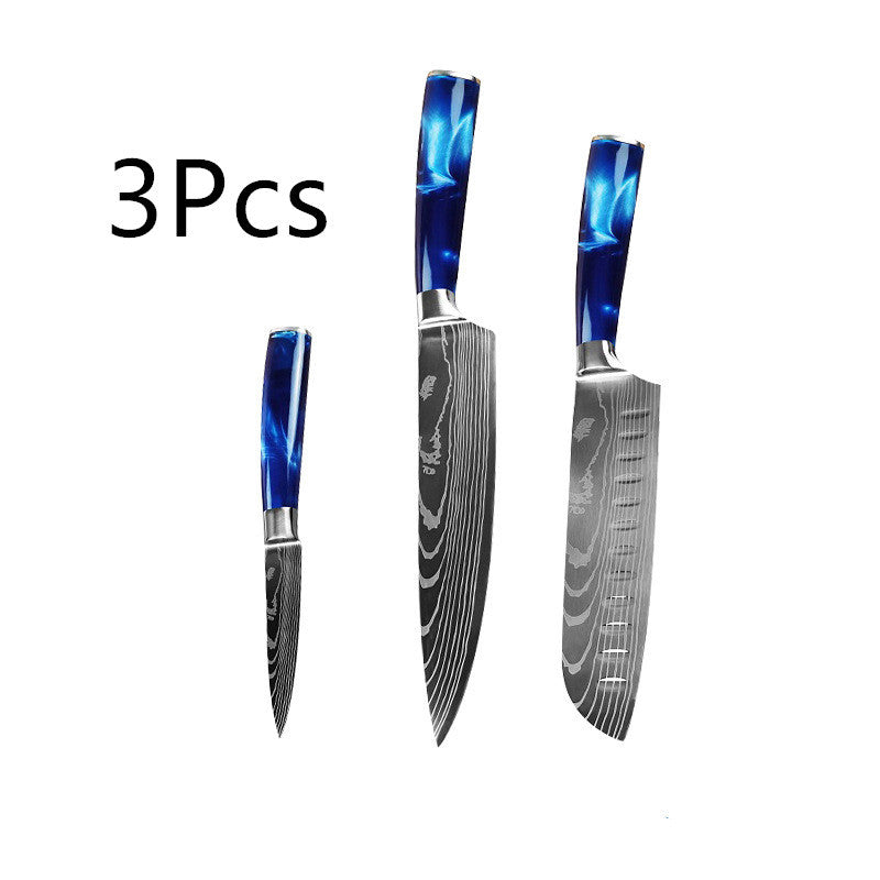 Kitchen Multi-purpose Resin Handle Knife Set