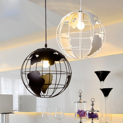 Industrial Contemporary Iron Globe Hanging Chandelier Light