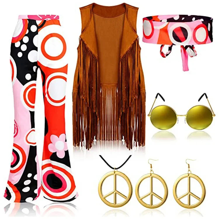 Hippie Disco 60s 70s Cosplay Costume for Women