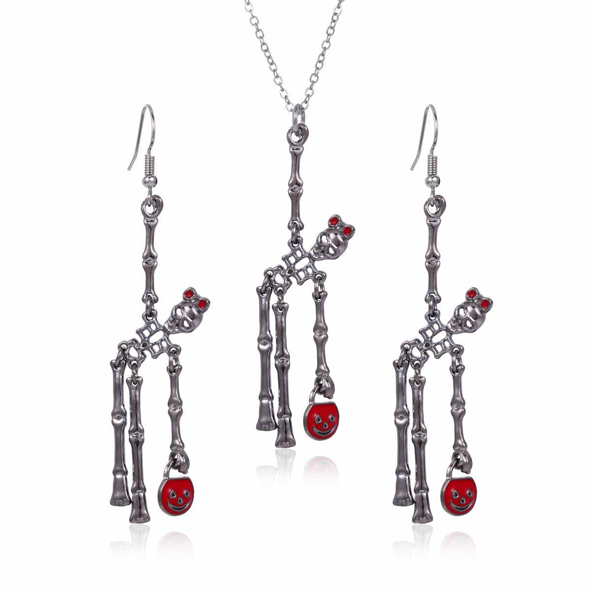 3-Piece Halloween Skeleton Jewelry Set