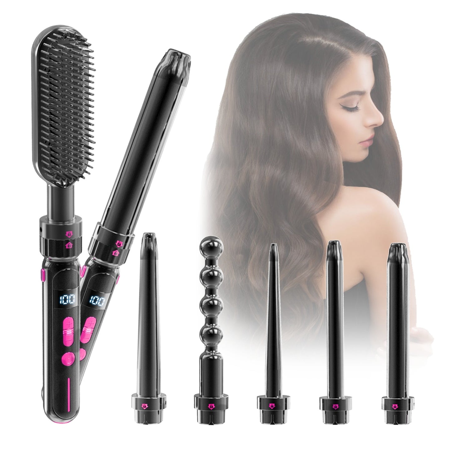 Multi-functional Hair Curling Iron Straightener