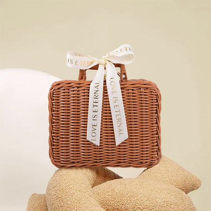 Handmade Vine Woven Suitcase USB Drive Gift