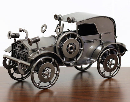 Handmade Retro Wrought Iron Vintage Car Model Crafts Ornaments