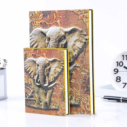 Creative PU Embossed Retro Elephant Notebook