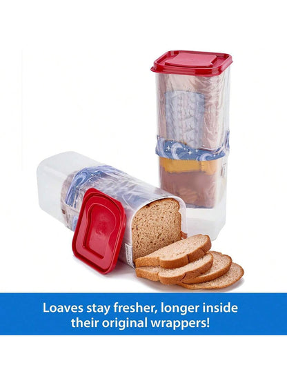 Rectangular Bread Box With Handle Translucent Cake Container Packaging Box Storage Case For Dry Foods Loaf Cake Keeper