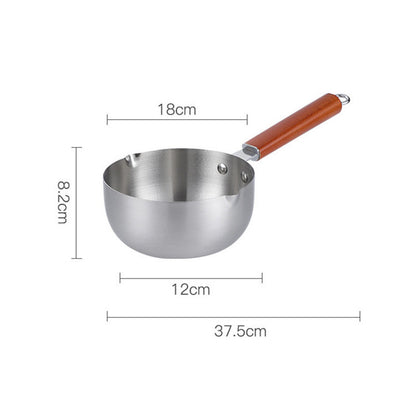 Snow Flat Pot Stainless Steel Nonstick Integrated Food Small Milk Pot