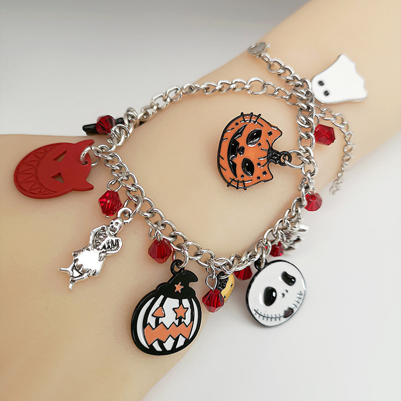 Halloween Pumpkin Skull Ghost Bracelet