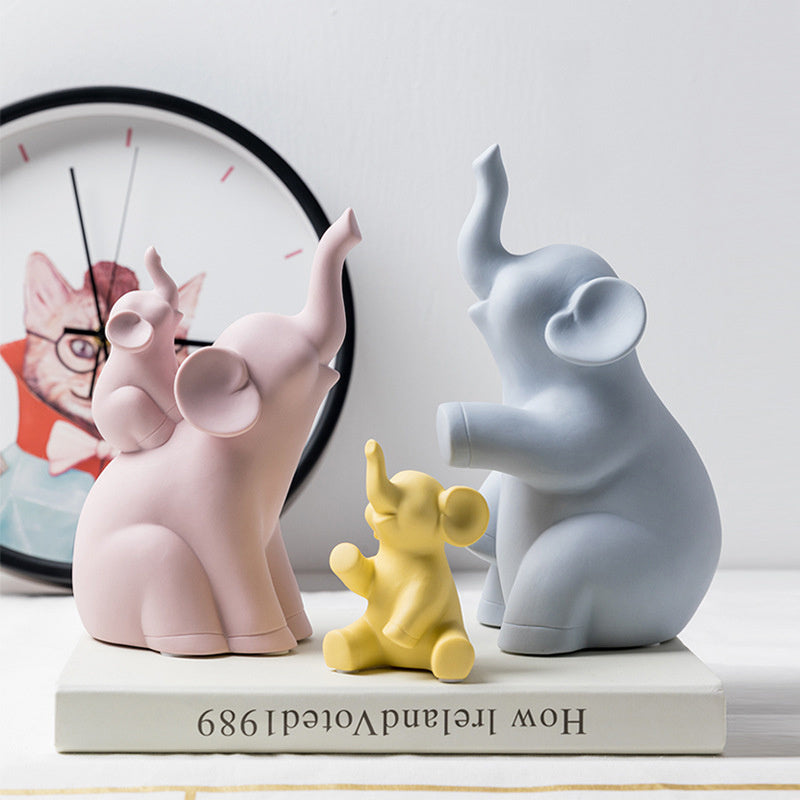 Cute Nordic Ceramic Elephant Ornaments