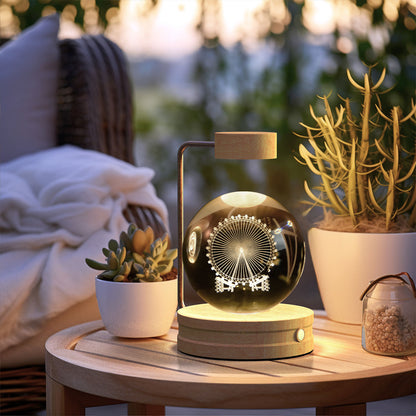 Crystal Ball Indoor Night Light USB Power