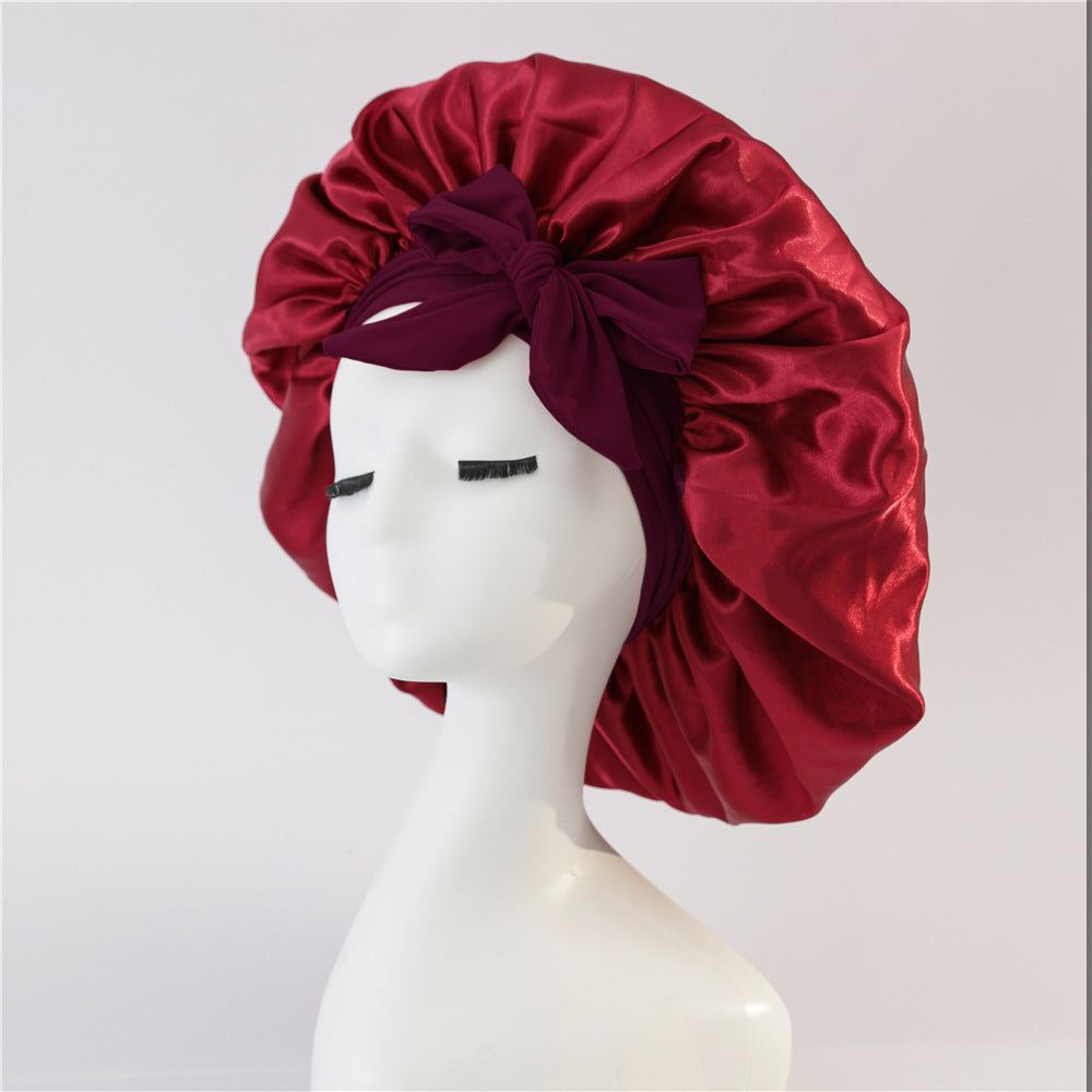 New Double Layer Hair Sleeping Bonnet