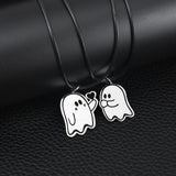 Cute Love Ghost Couple Necklace