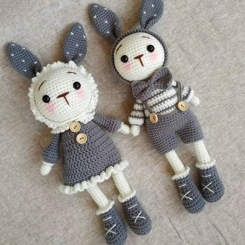 Handmade Fairy Rabbit Doll Wool Doll Material Bag