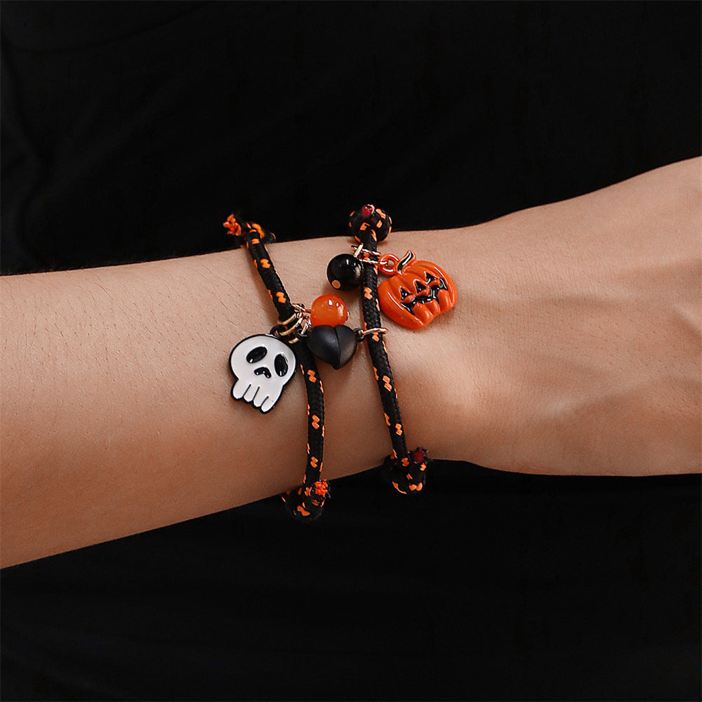 Halloween Love Magnetic Couple Rope Bracelet