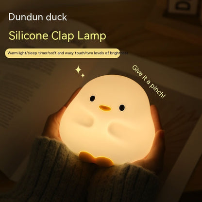 Cute Silicone Duck LED Night Lamp USB Rechargeable