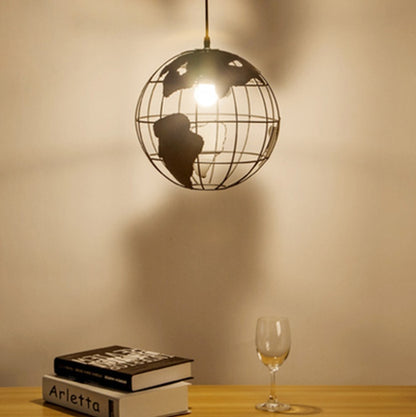 Industrial Contemporary Iron Globe Hanging Chandelier Light