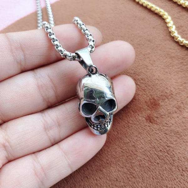 Punk Titanium Halloween Skull Necklace