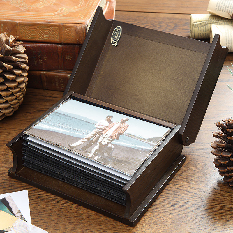 Pine Cone Wood Creative Handmade Photo Album