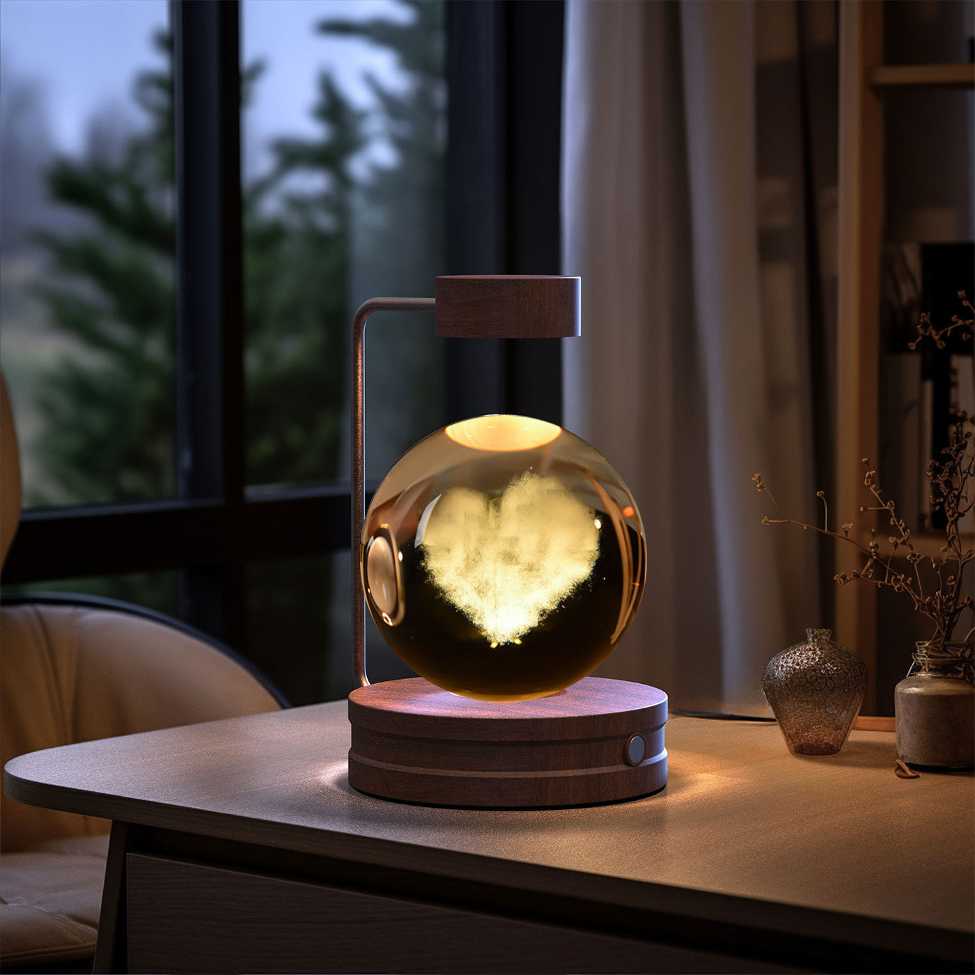 Crystal Ball Indoor Night Light USB Power