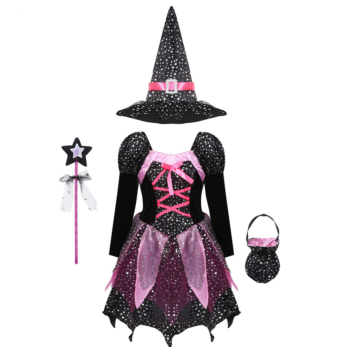 Halloween Girl's Light-Up Witch Costumes