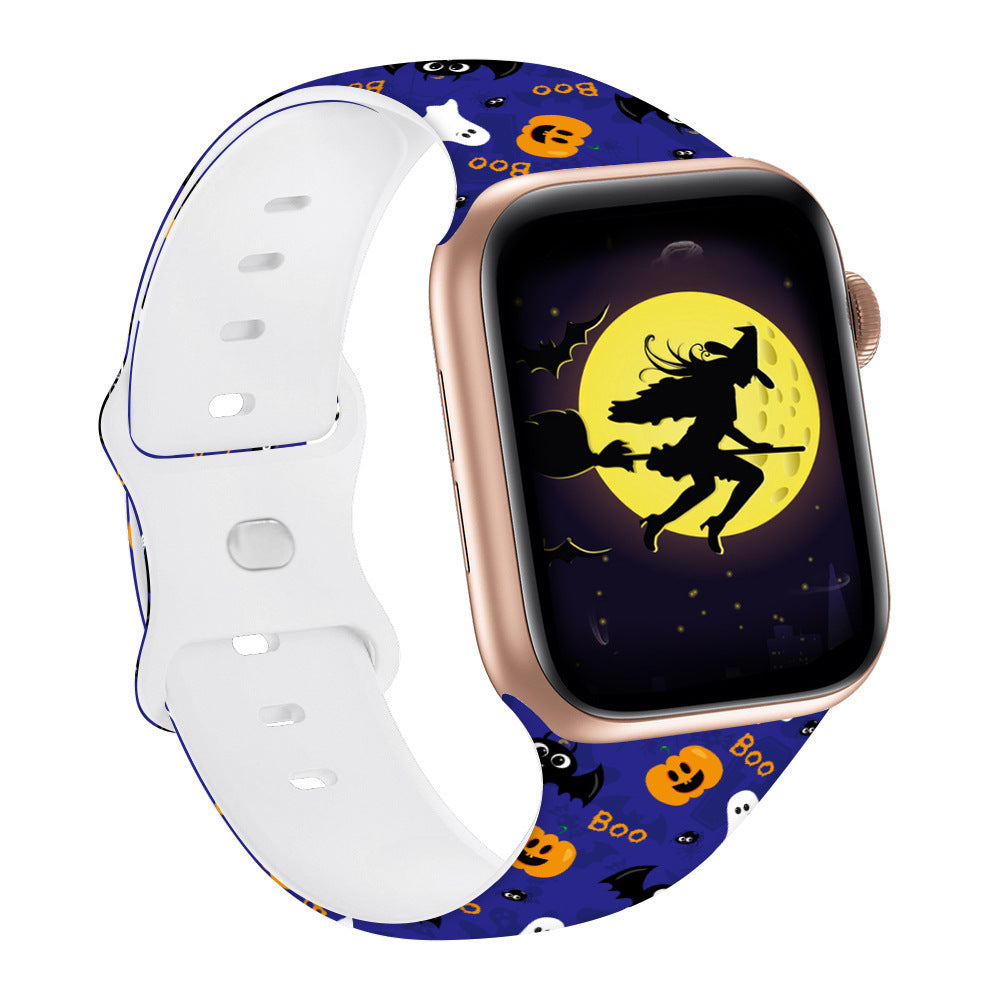 Halloween Printed Silicone Watch Strap