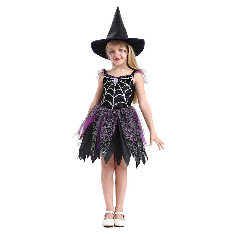 Halloween Children Black Witch Costume