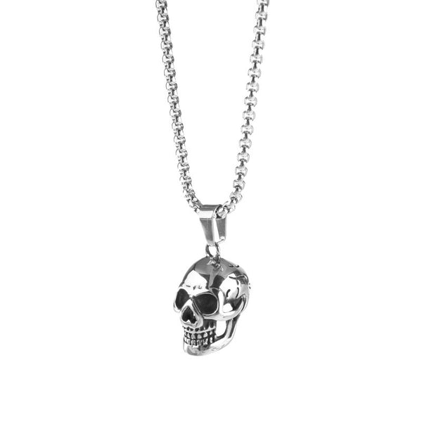 Punk Titanium Halloween Skull Necklace