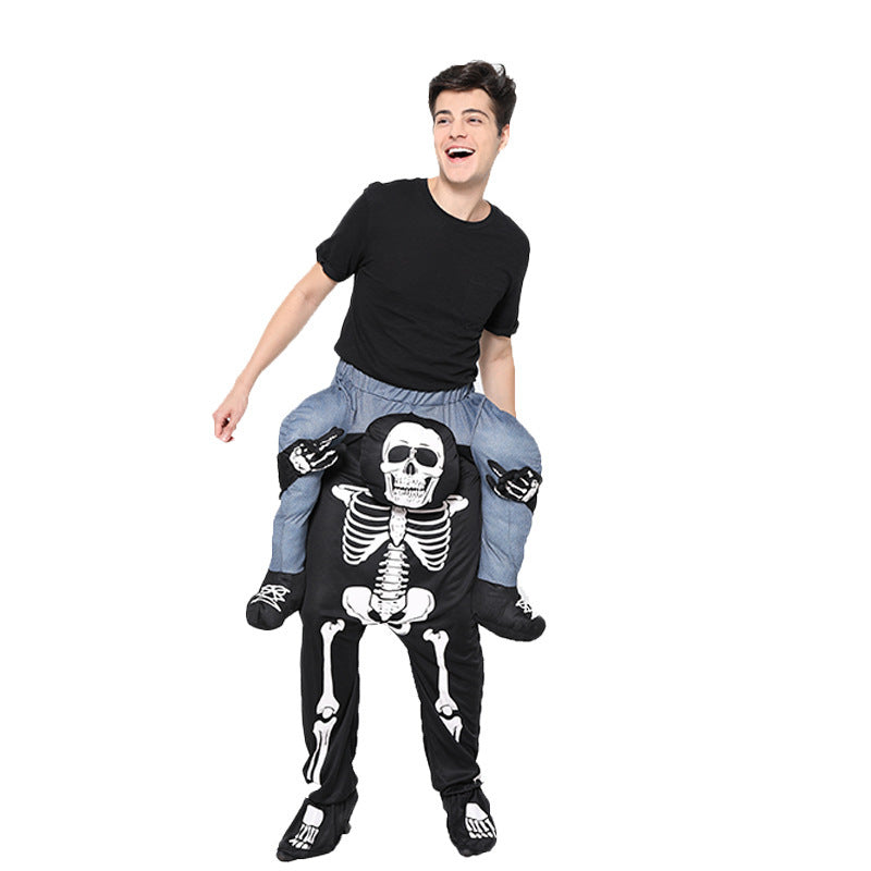 Inflatable Ride-On Skeleton Costume